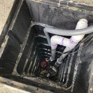 installed sump pump